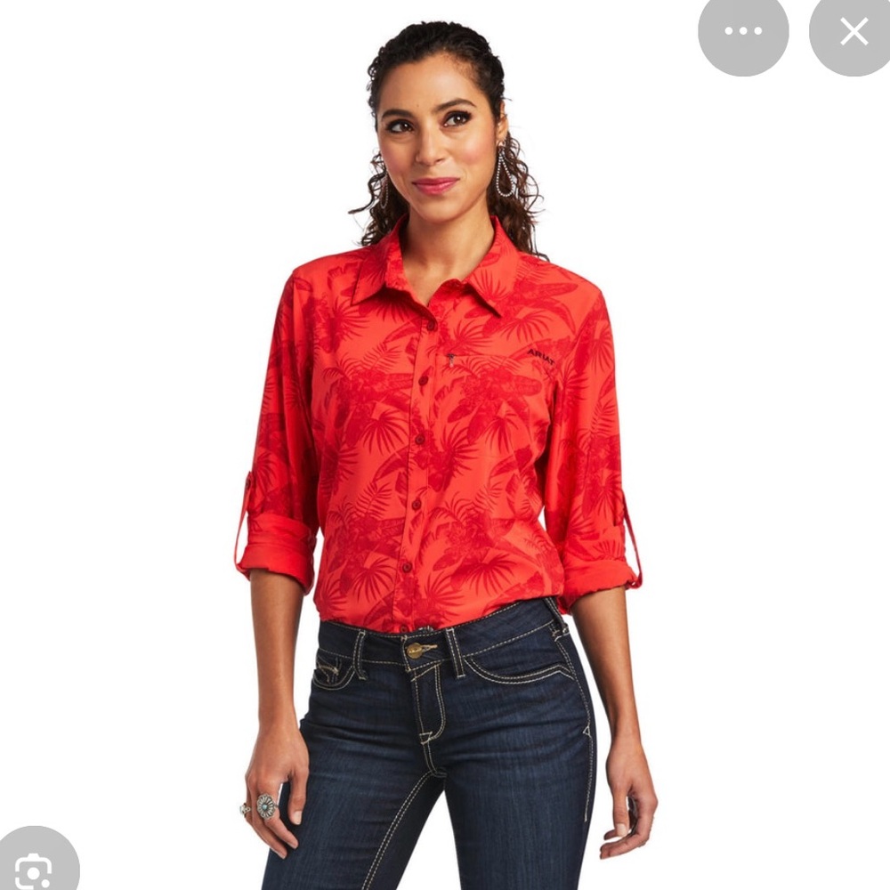 Ariat Small VentTEK Floral Button-Down Shirt